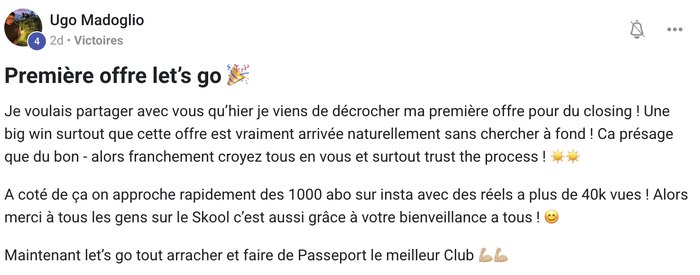 Témoignage client